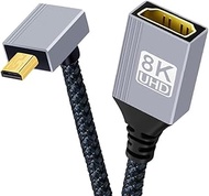 chenyang 8K HDMI 2.1 Cable,Micro HDMI to HDMI 8K@60Hz 4K@120Hz 48Gbps Ultra High Speed Gold Plated B