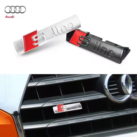 Car Front Grille Logo Trim For Audi Sline A1 A3 A4 A5 A6 B5 B6 C5 D2 D3 Q2 Q3 Q5 R8 RS RS3 RS4 RS5 S