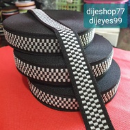 Black and white chess embroidery Ribbon 2.5 cm Checkerboard PREMIUM Ribbon Tape 2 cm 2.5 cm / chess 