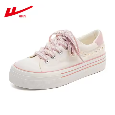 WARRIOR Ear of Wheat Design Women Canvas Shoes Female Lightweight Soft Tennis Walking Shoes Outdoor 