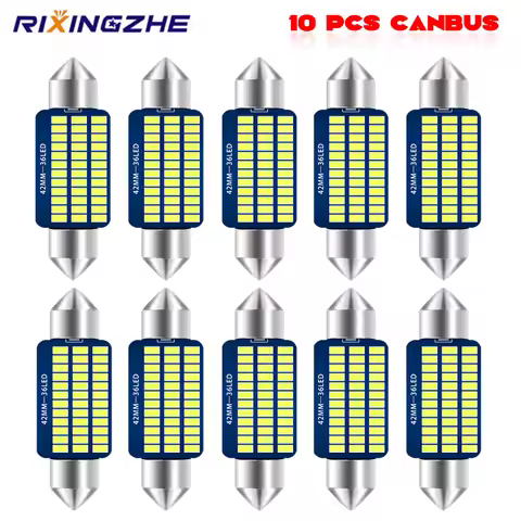 10PCS Festoon C5W LED C10W 31mm 36mm 39mm 41mm Car LED Interior Reading Light 4000K Warm White 6000K