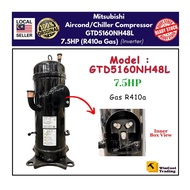 Mitsubishi AirCond/Chiller Inverter Compressor 7.5HP (R410a Gas) Model : GTD5160NH48L