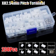NAILSDECOR 230Pcs Pin Connector, Male And Female 2p 3p 4p 5pin 2.54mm Pitch Terminal,  4 Value Housi