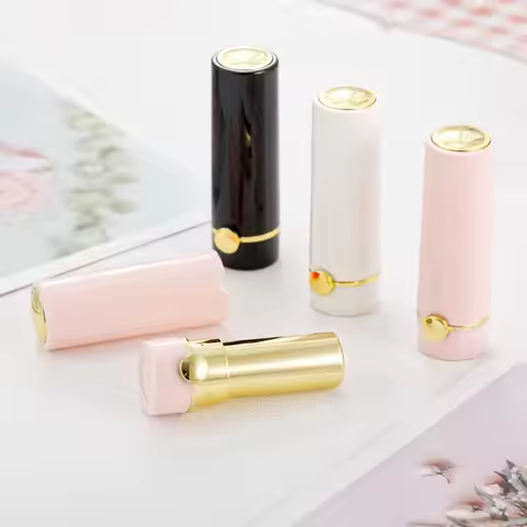 12.1mm Empty Lipstick Tube High-grade Black White Pink Round Lipstick Tube Lipstick Tube Packaging M