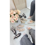 V311-F4 - SIMPLE ELEGANT WOMEN'S BACK STRAP MULES SANDALS | Mules sandals with back straps, glossy m