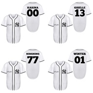 Kpop aespa korean winter karina giselle ningning korean Striped baseball Jersey