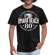 Us 82Nd Airborne Dv Omaha Beach 80Th Anniversary D-Day Men'S T-Shirt