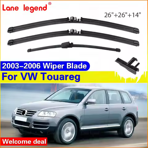 3Pcs Front Rear Wiper Blades Set For VW Touareg 2003 2004 2005 2006 Windshield Windscreen Window Bru