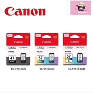 [ORIGINAL] PG-47 (15ML) CL-57 (13ML) CL-57s (8ML) Ink Cartridge/ PG47 CL57 CL57S C@non E410 E470 E42