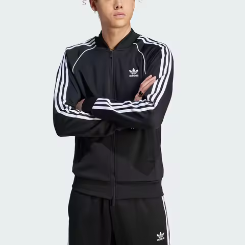 Adidas genuine genuine Three Stripes Men's Stand Collar Retro Sport Jacket IM4545