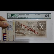 PMG64 Specimen 100 Gulden 1946 Uang Kuno Indonesia Zaman Belanda