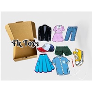 Sewing Clothes Sewing Clothes Box Cardboard Educational Toys Kids Activity Set