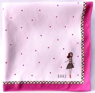 DAKS 復古手帕 時尚女孩 23 x 22.5 英吋