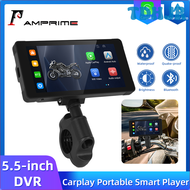 IP67กันน้ำนำทาง GPS TDHJR AMPrime 5,5.5มอเตอร์ไซค์ Inch แสดงหน้าจอ Carplay รถจักรยานยนต์ไร้สายแอนดรอยด์จอรถยนต์อัตโนมัติ SHERW