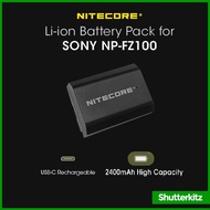 Nitecore NP-FZ100C Type C Li-ion Battery Sony FZ-100 (2400mAh)