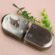 HL Shop Entry Glass Partition Lock  Drill Clamp with Turn Knob for Bathroom Use