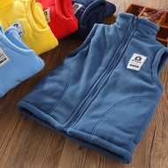 Thermal Vest Boys Thermal Vest Autumn Winter 2021 New Style Cardigan Zipper Fleece Baby Outer Wear Small Children's Clothing Waistcoat Waistcoat