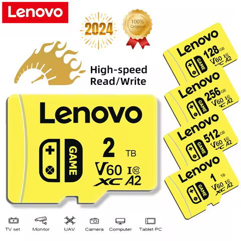 Lenovo 2TB Memory Card 1TB 128GB Class 10 V60 TF Card Mini SD Card 512GB High Speed Micro TF SD Card
