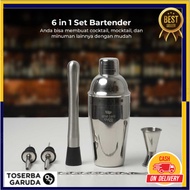 6 in 1 Bartender Cobbler Cocktail Shaker Set 550ml bartender set