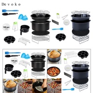 [Devoko] 12pcs/set 8' Air Fryer Accessories 4.2QT-6.8QT Skewers Rack Baking Papers