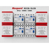 MAXGUARD RCCB/ELCB 4P 63A 40A -100MA/30MA