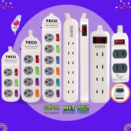Extension Cord [TECO] [Singbao] 3 Open 3 Plug 4 Open 4 Plug 6 Open 6 Plug New Safety Regulations