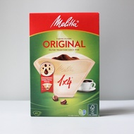 กระดาษกรองกาแฟ Melitta Melitta กระดาษกรองกาแฟแบบหยดสำหรับเครื่องชงกาแฟขนาด8-12ถ้วยสีขาวเบอร์1x4