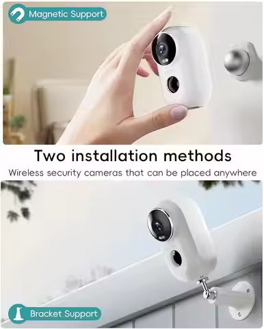 ZUMIMALL APP F5 Security Cameras Wireless Outdoor with Magnetic Mount, Battery Powered, 2.4G WiFi ,3