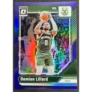 DAMIAN LILLARD 2024-25 Panini Donruss Optic Purple 83 Bucks