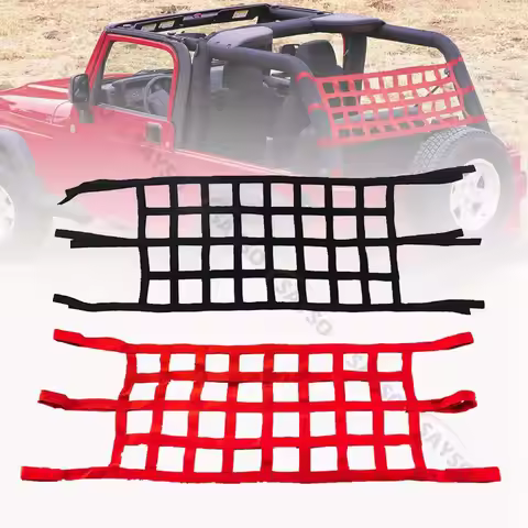 1x Car Roof Net Hammock Mesh Cargo Rooftop Netting Heavy Duty Rear Truck Protective Netting for TJ Y