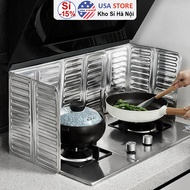 Anti-Grease Splash Aluminum Frame - Gas Stove Shield with Frying Compartment Size 32.5*84Cm - Easy t