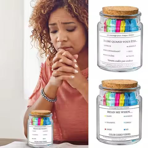 Small Quran Verses Jar Spiritual Comfort Verses Prayer Bottle Creative Scripture Prayer Hope Jar For