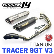 Project79 Exhaust Yamaha Tracer9GT V3 Full System TITANIUM Manifold + Titanium Muffler TABUNG Motor 