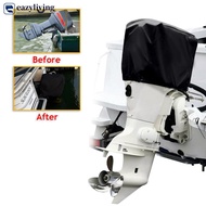 EAZYLIVING 15-250HP 210D Waterproof Motor Engine Boat Cover Yacht Half Outboard Anti UV Dustproof Co