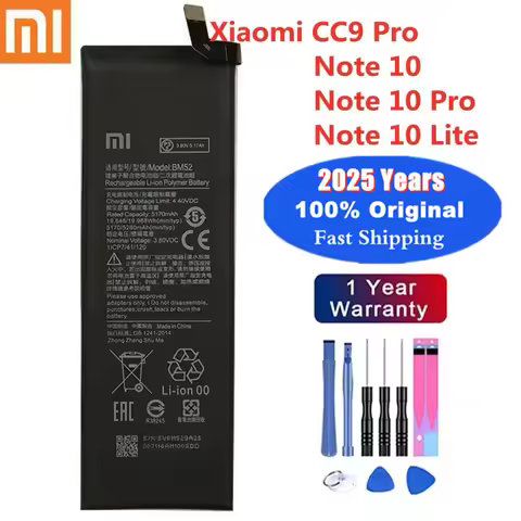 2025 New 100% Original Battery For Xiaomi Mi Note 10 Pro 10Pro / Note 10 Lite 10Lite / CC9 Pro CC9Pr