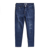 Quần Jeans Dài Nam Cao Cấp Dark Blue Rách BY COTTON