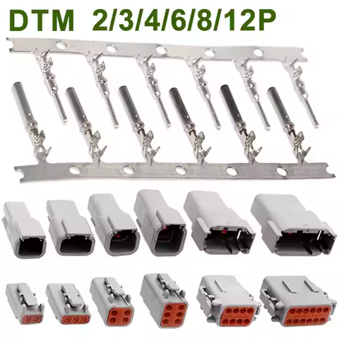 Waterproof DTM Connector DTM06 DTM04 2P 3P 4P 6P 8P 12P Male Female Plug Socket DTM Connector For Au