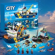 Compatible with City Series Polar Ship 60368 Ocean Adventure Ship assemble model building blocks