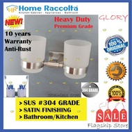SUS304 Stainless Steel Double Cup Tumbler Holder Wall Mounted Toothbrush Holder Glory Bathroom Twin 