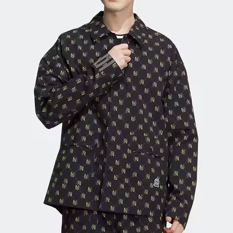 Adidas Official Genuine NEO New Men's Full Print Sport Shirt Collar Jacket HM2037