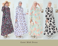 Midi Dress Katun Rayon Premium / Midi Dress Busui