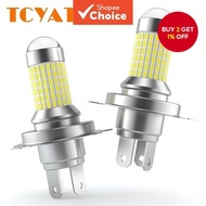 Ultra-Bright H4 LED Motorcycle Headlight - 6000K White BA20D P15D Bulb