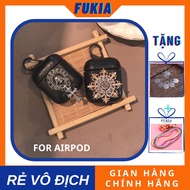 Chrome Heart airpod case with star/cross pattern for airpod 1/2 and airpod pro