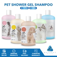 Dorrikey Pet Shower Gel Shampoo 510ml Fleas & Itch Relief, Special Cat Shampoo for White & Reddish B