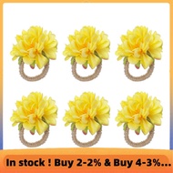 Pearl Napkin Rings , Rustic Rose Napkin Rings Flower Dinner Napkin Holder for Table Decoration