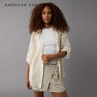 American Eagle Go Big Oversized Gauze Shirt เสื้อเชิ้ต ผู้หญิง โอเวอร์ไซส์ (EWSB 035-5623-207)