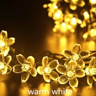 LED Solar Power Outdoor Garden Waterproof Peach Flower Light 6V Fairy Lamp String Garden Christmas Holiday Decor For Lighting