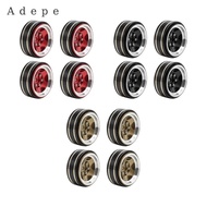 Adepe 4 Pieces 1.3 Inches Beadlock Wheel Rim for FMS Ascent-18 1: 18 RC Car Sturdy