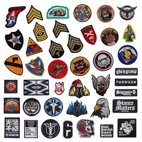 3D Embroidered SIX Military Forward Jacket Rank Epaulettes World War II Commemorative Armband Backpa