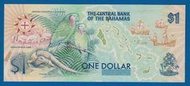 [珍藏世界]巴哈馬1992年1元紀念鈔P50全新品相